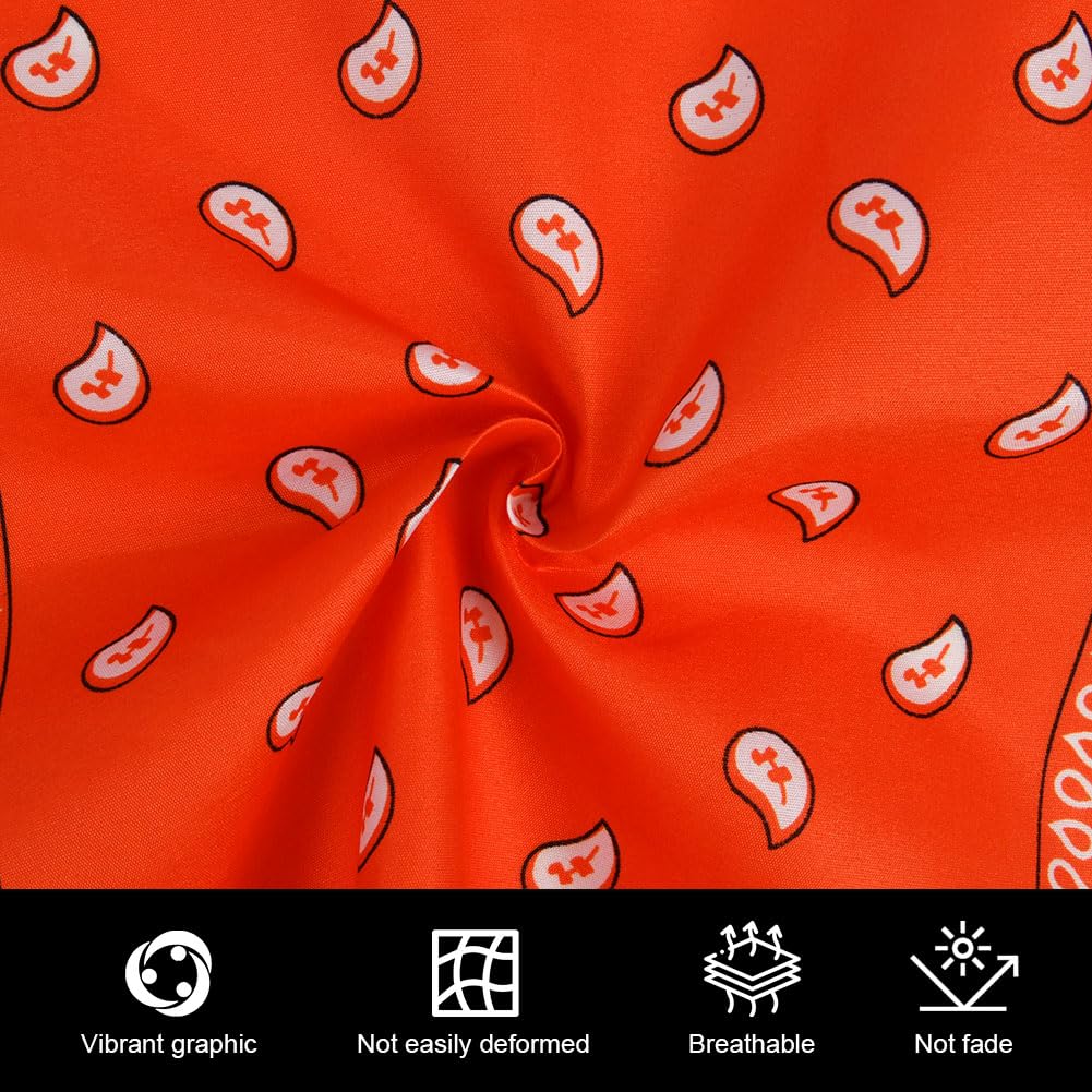 Aomig Bandana Head Scarf for Men and Women, Stylish Cowboy Headband Handkerchief, Multi-purpose Hair Scarf Paisley Print Unisex Headwraps, Bib Party Face Covering Headwear for Motorcycling