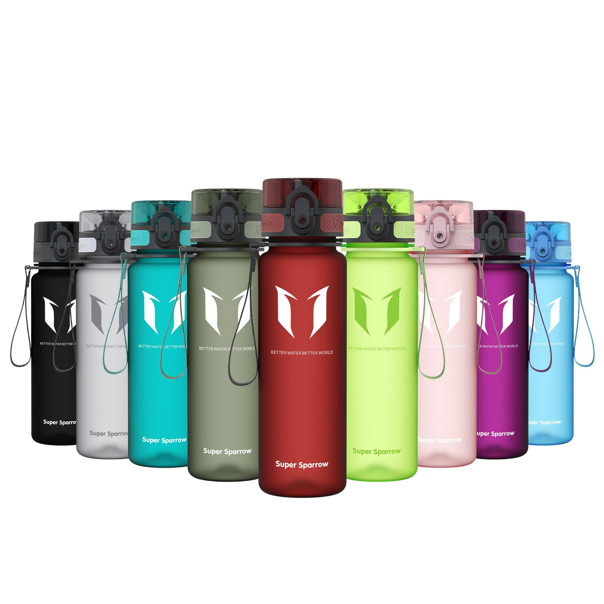 Sparrow Water Bottle 500ml/750ml/1L BPA-Free Tritan Drinks Bottle One-Click
