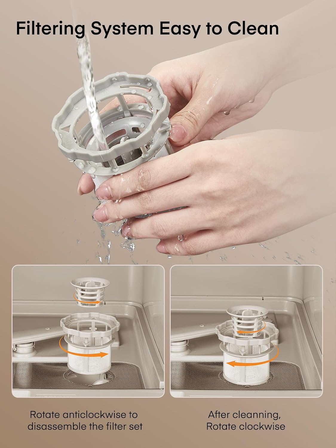 Table Top Dishwasher, Mini Countertop Dishwasher W/ 6 Programs, Delayed Start Function and Air Drying Function, and 5L Built-in Water Tank, No Installation Needed