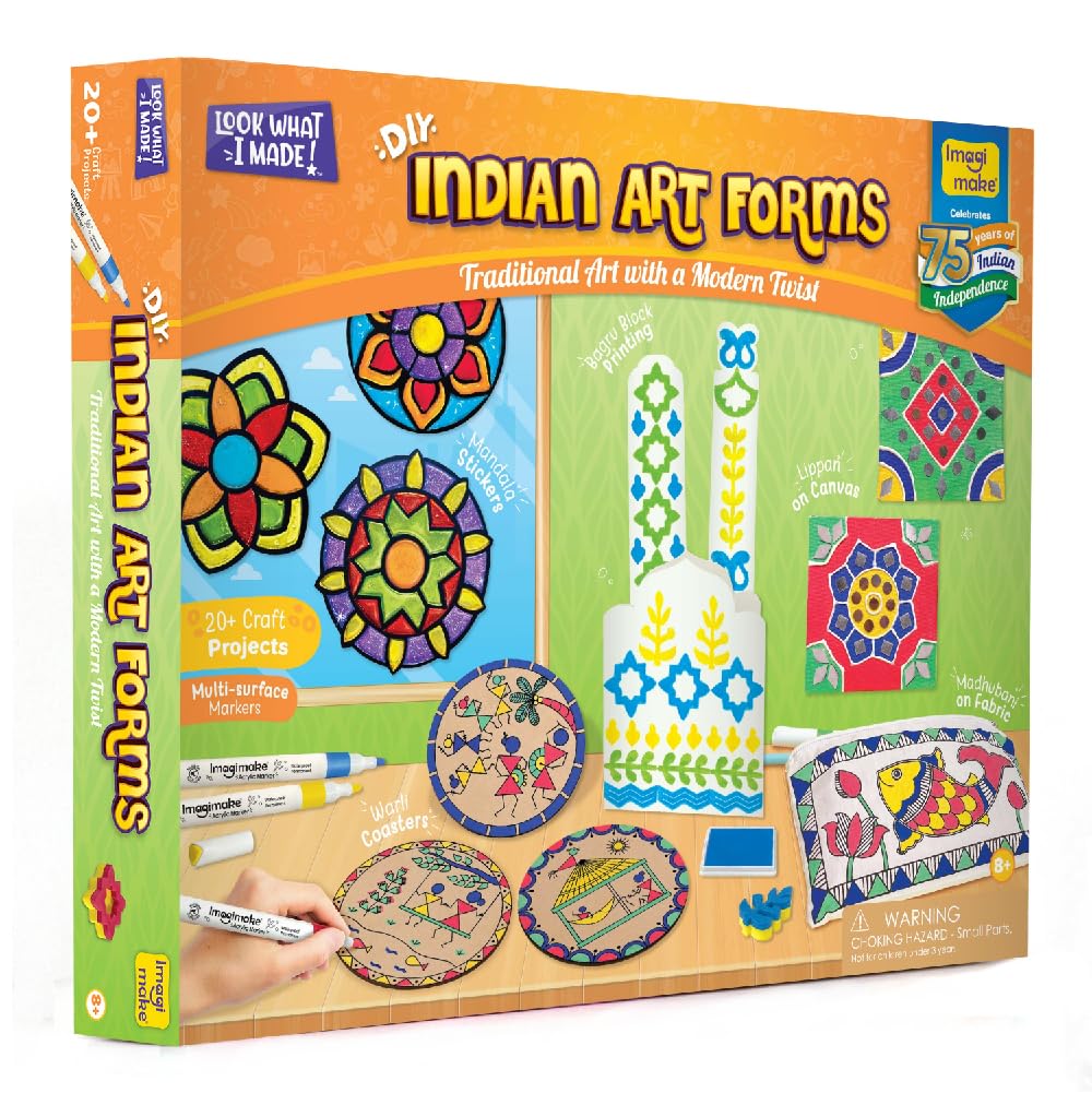 Imagimake Princess Craft Kit | 10 Mess-Free DIY Activities | Bracelet Making Kit, Unicorn Pouch, Butterfly Wands & More | Unicorn Gifts for Kids | Gifts for Girls & Boys 5,6,7,8,9,10,11,12 Years Old