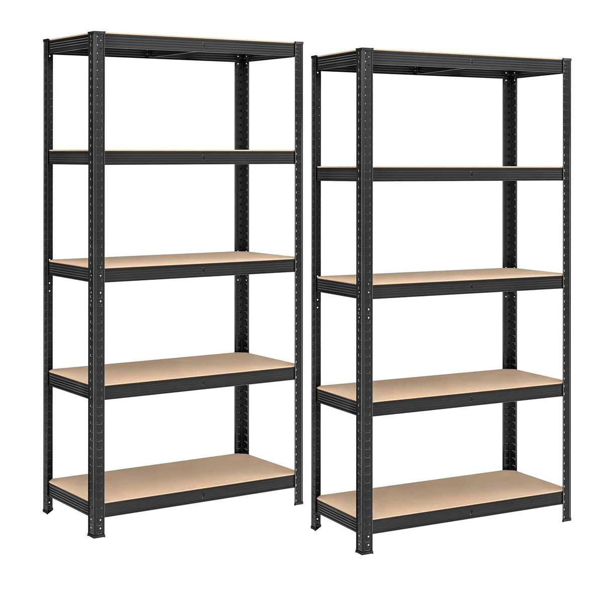 SONGMICS 5-Tier Heavy-Duty Shelving Units, Set of 2, Boltless Assembly