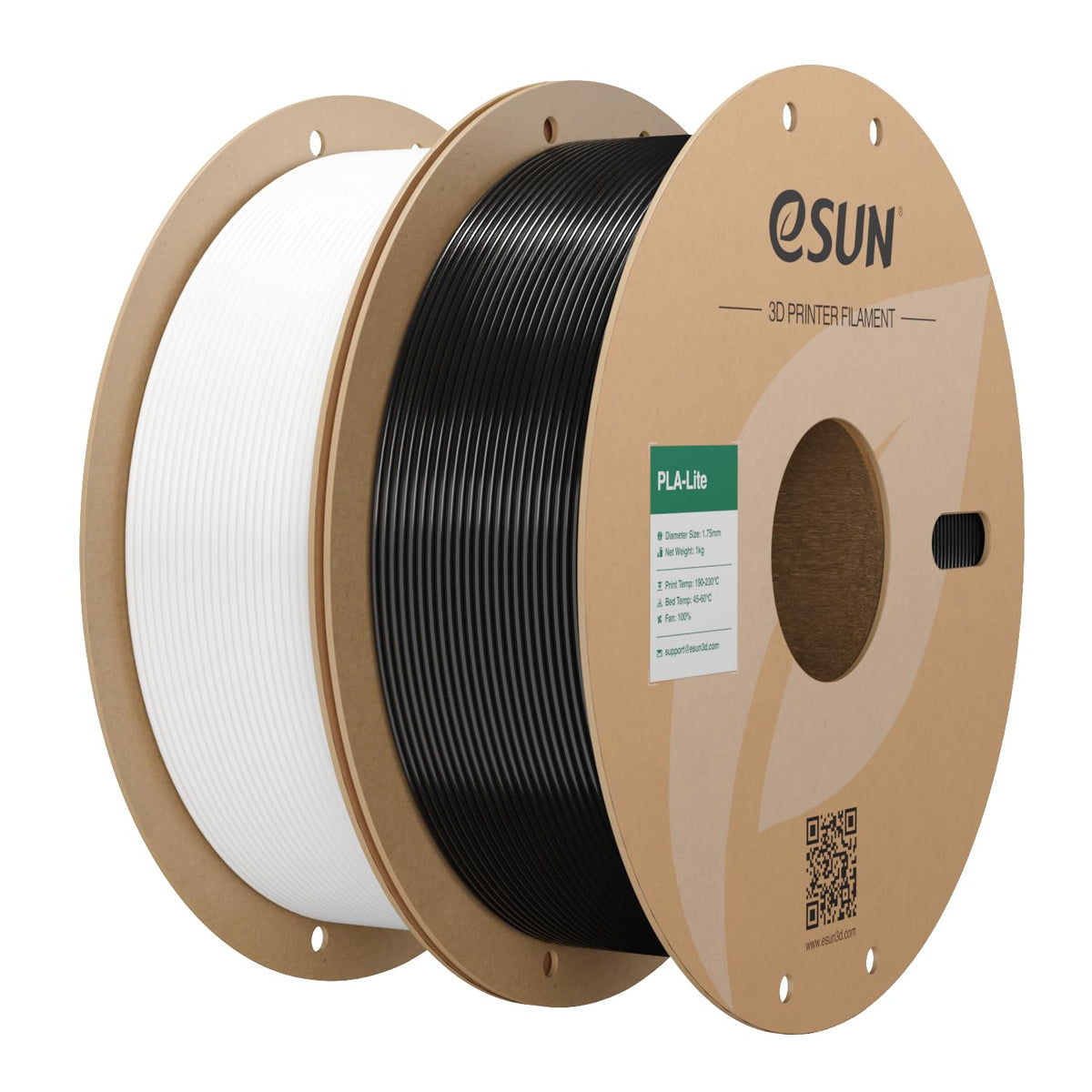 eSUN PLA Filament 1.75mm 1KG(2.2LBS), 3D Printer Filament PLA, Black