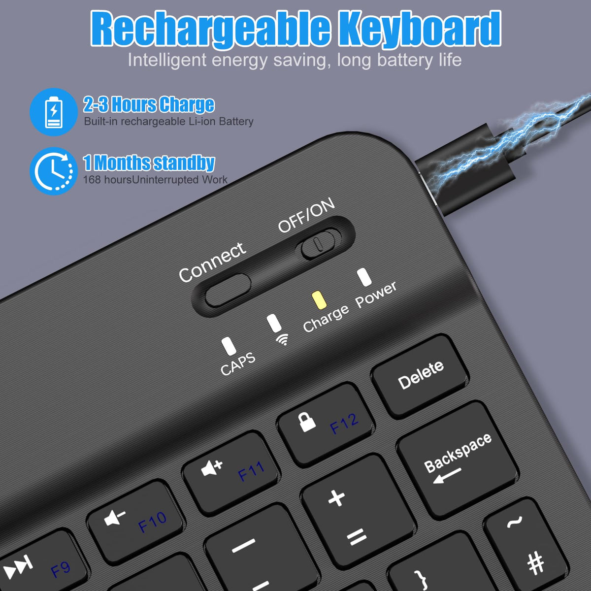 NOOX Bluetooth Keyboard for iPad, Galaxy Tablets, SmartPhones