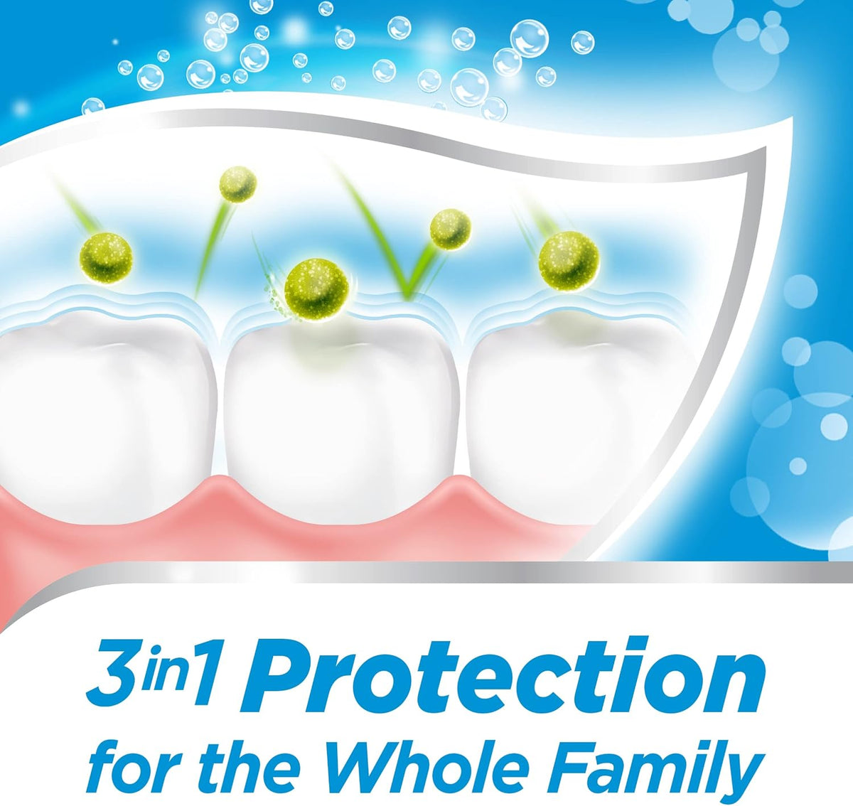 Aquafresh Fresh and Minty Fluoride Toothpaste, Triple Protection, Rebuilds enamel Strength, Helps protect gums* and Refreshes breath, 75ml