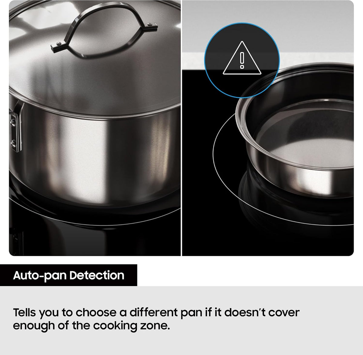 Samsung Ceramic Hob with 4 Cooking Zones, With Touch Control, Colour: Black, Material: Glass, C61R2AEE