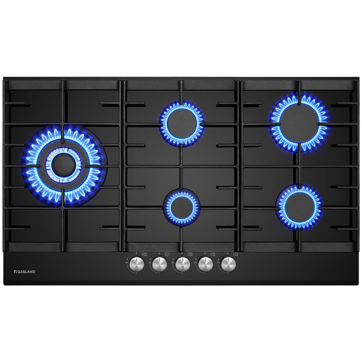 GASLAND GH60SF 60cm Built-in Gas Hob, 4 Burners Stainless Steel Gas Cooktop with Flame Failure Protection, NG/LPG Convertible, 8000W