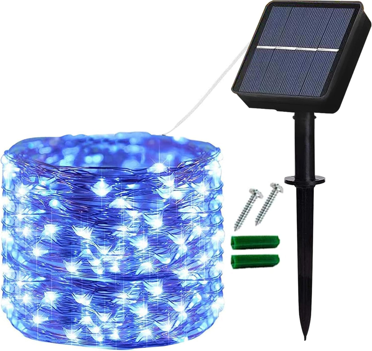Lezonic 2Pack Solar String Lights Waterproof,12M/40Ft 120LED Garden Lights
