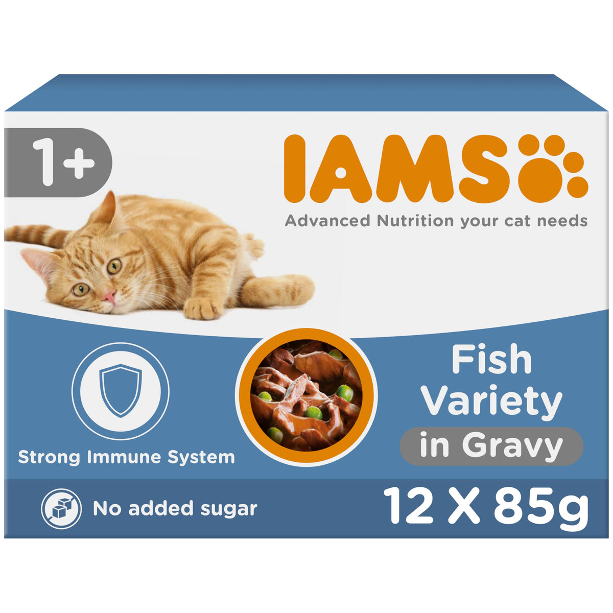 IAMS Adult Wet Cat Food Land & Sea in Jelly 72 x 85g
