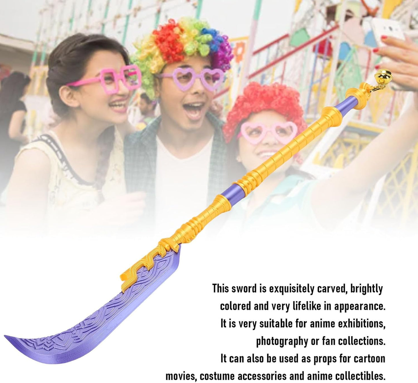 Ejoyous Mira's Sword Kpop Anime Hunters, Cosplay Costumes Sword 3D Printed Cosplay As a Costume Accessory for Anime Conventions and Collectibles