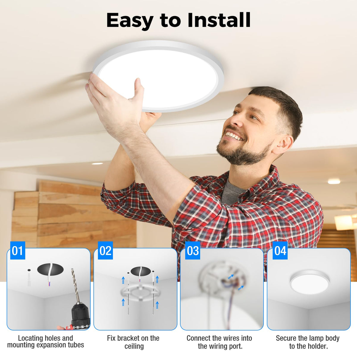 Peasur Bathroom Light, 3000K/3500K/4000K/5000K/6500K 5 Color Temperature