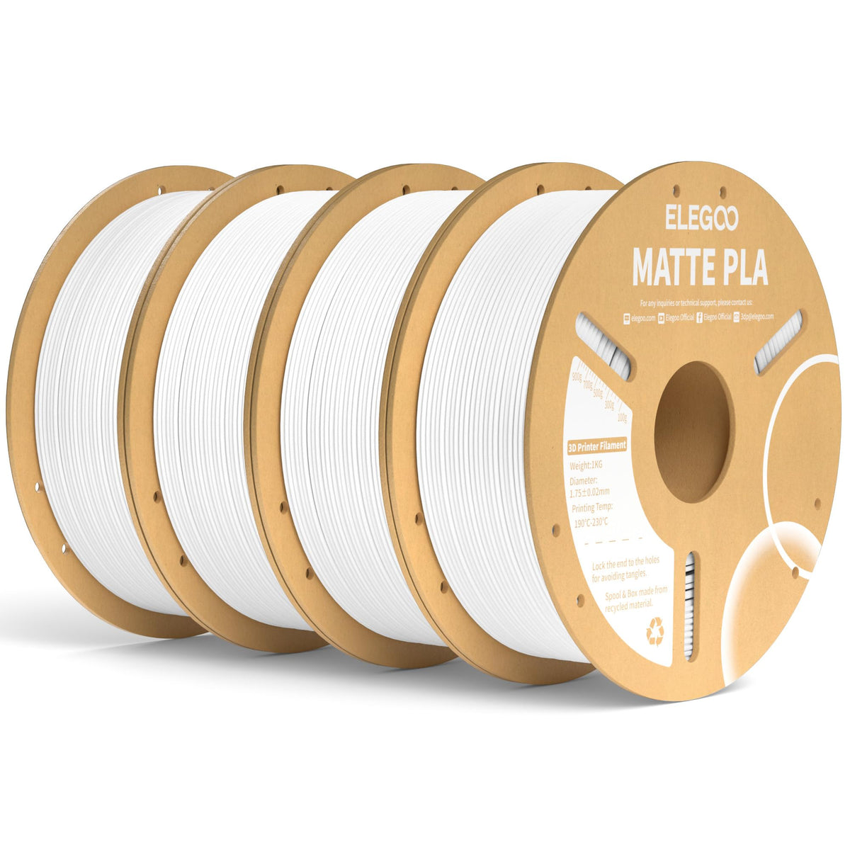 ELEGOO Matte PLA 3D Printer Filament Lavender Purple 1KG 1.75mm