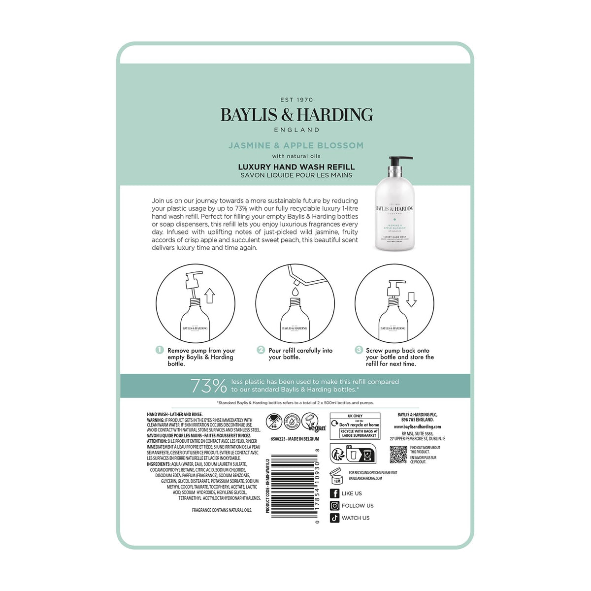 Baylis & Harding Signature Luxury Hand Wash 500ml 3 pack