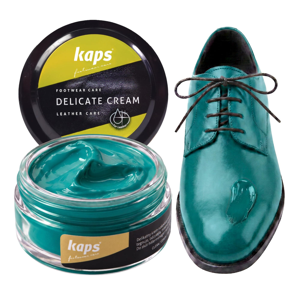 Leather Shoe Cream Polish & Conditioner, Kaps 50ml
