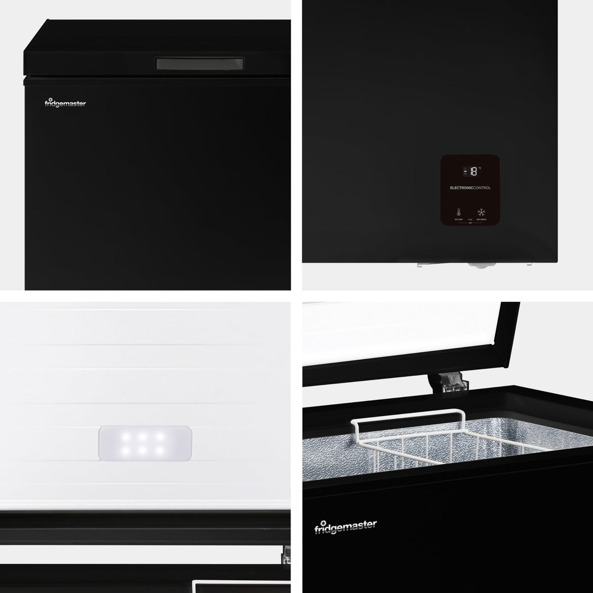 Fridgemaster White Chest Freezer, 97L Capacity, MCF100E， Freestanding, Mechanical Control, Winter Guard (-15°C), Low Noise 38dB, Basket Storage 858 (H) x 578 (W) x 444 (D) mm