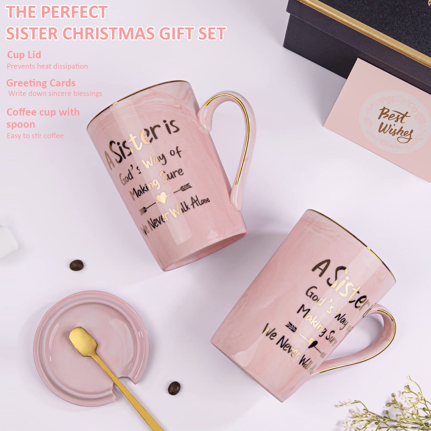 Unique Teacher Appreciation Gifts for Women - Best Teacher Gifts for Teachers, 14oz Pink Marble Ceramic Coffee Mug Printed with Gold, Retirement Birthday Graduation Ideas, End of The Year, Gift Boxed