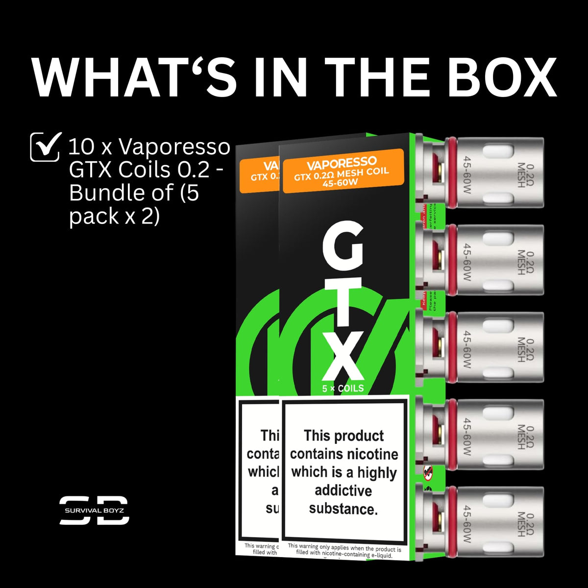 Vaporesso GTX Coils [0.6] - 5 Pack - No Nicotine