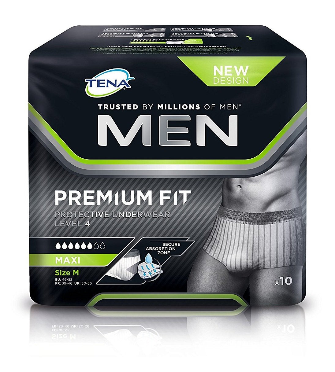 Tena - Tena Men Premium Fit Level 4 (Size L/XL) Protective Underwear - 10 Pieces
