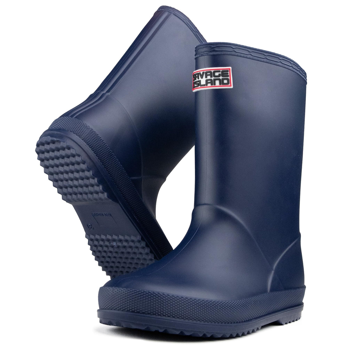 Savage Island Kids Wellies Boys & Girls Waterproof Wellington Boots - Toddler & Children’s Rain Boots - Unisex Welly Shoes