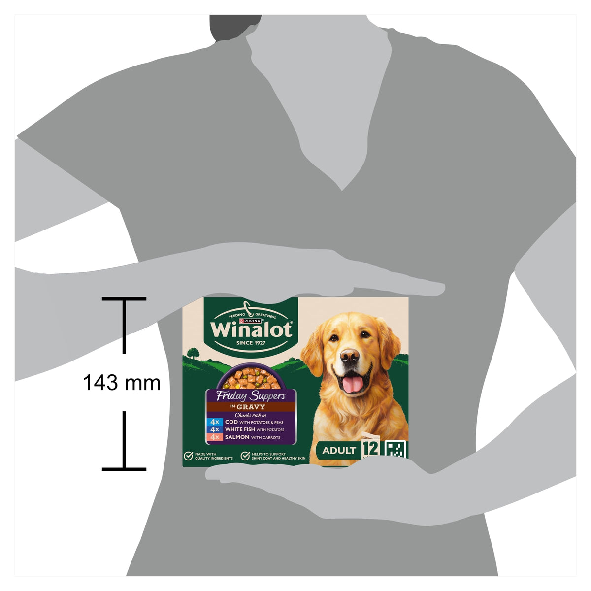 WINALOT Sunday Dinner Mixed in Gravy Wet Dog Food Pouches 40x100g