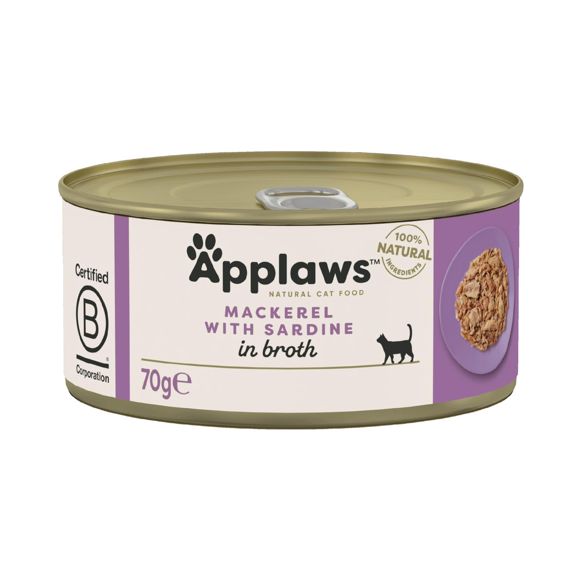 Applaws 100% Natural Wet Cat Food, Pouch Multipack Fish Selection in Broth, 70 g (24 x 70g) Pouches