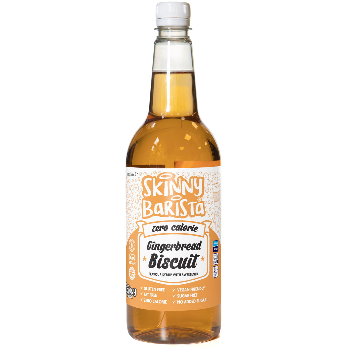 Skinny Food Co Butterscotch Syrup Zero Calorie 1L - Sugar Free Coffee Syrup