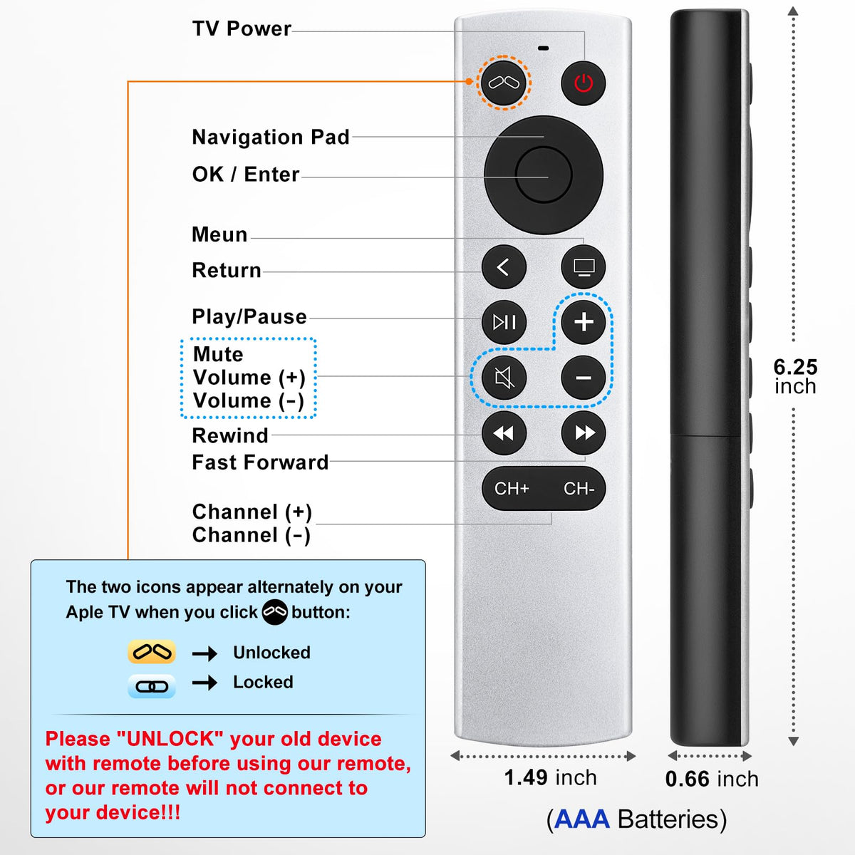 Universal-for-Samsung-Smart-TV-Remote, for Samsung Curved Qled Frame 4K TV