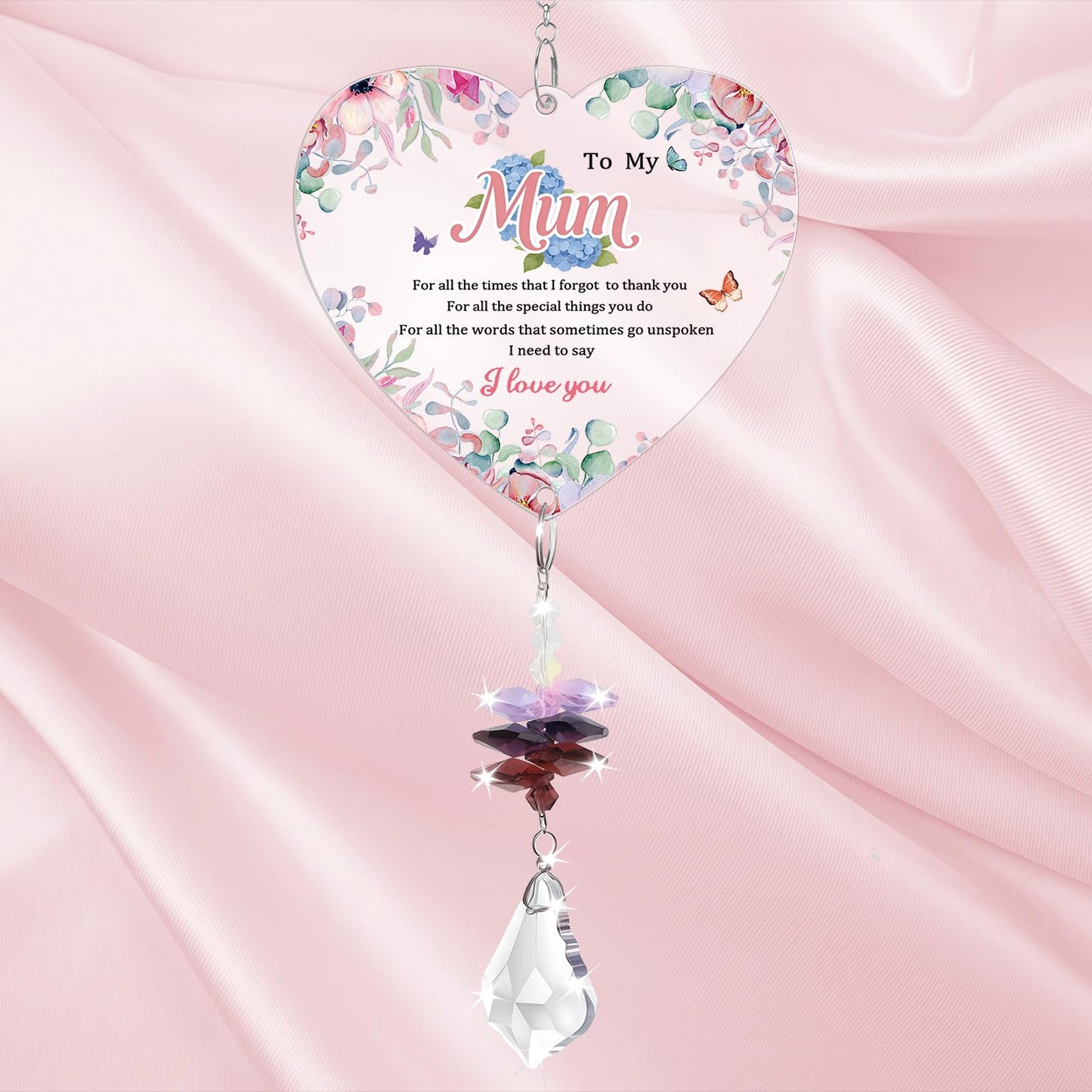 Gifts For Mum, Crystal Suncatcher, Mum Birthday Gifts From Daughters & Sons, Mothers Day For Gifts, Presents For Mummy On Christmas, Valentine's Day, Mother's Day