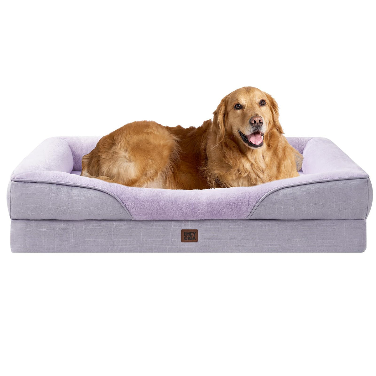 EHEYCIGA Memory Foam Orthopedic Dog Beds Large, 91x68x17cm, Dark Grey