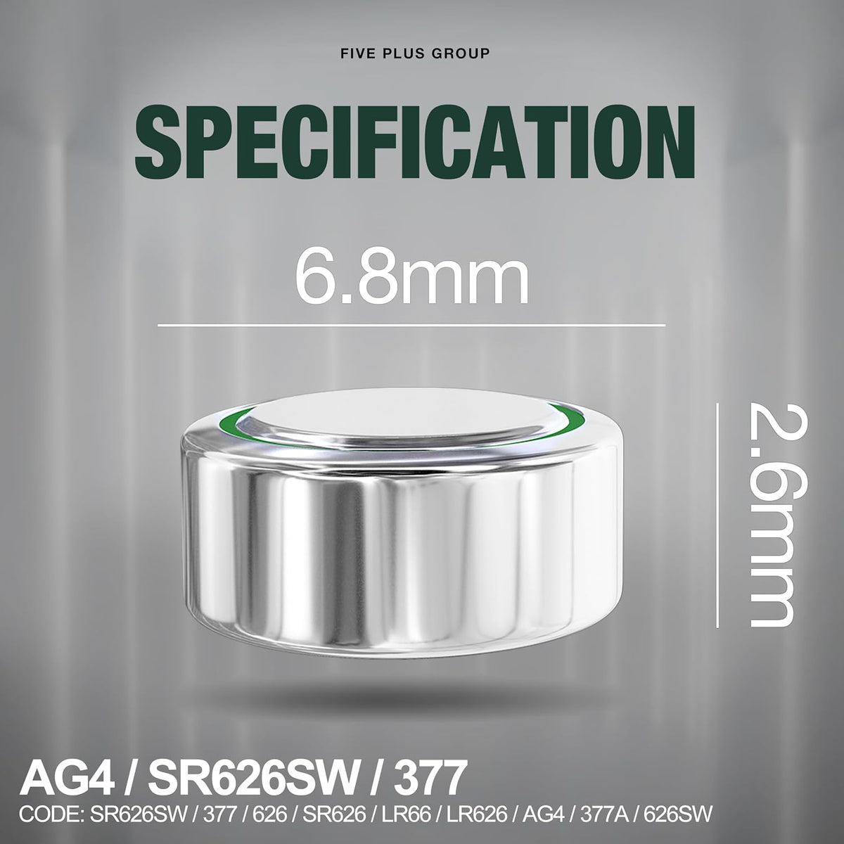 LR626 AG4 377 SR626SW 1.5V Button Cell Batteries (10 Pack) – Long Lasting Coin Batteries for Watches, Key Fobs, Scales, Toys & Small Electronics