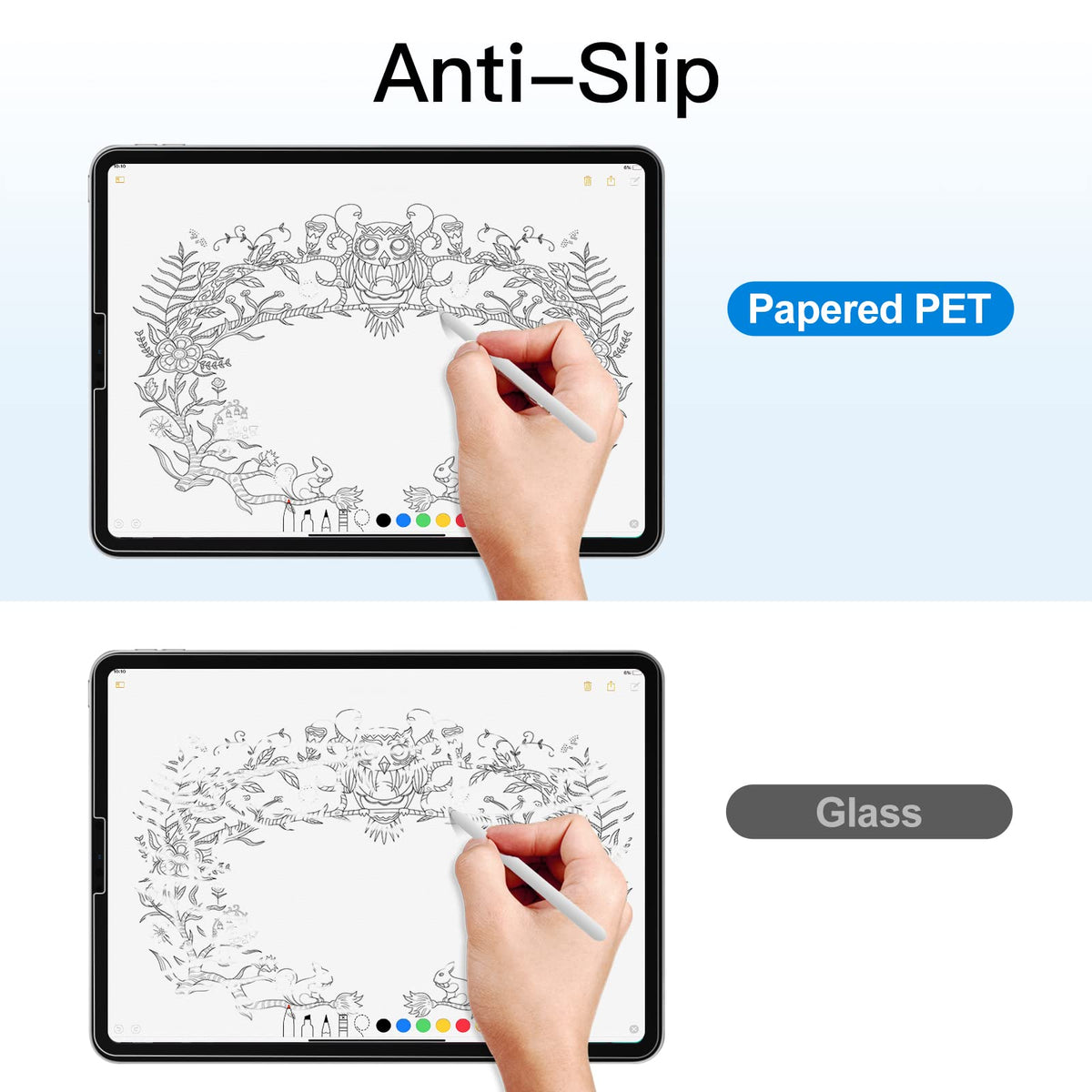 JETech Paper Matte Screen Protector for iPad (A16) 11th/10th Gen, 1-Pack