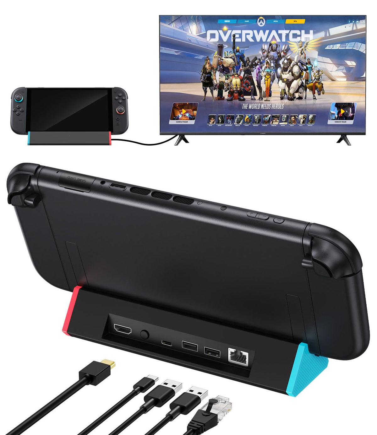 SIWIQU Switch 2 TV Dock, 4K@120Hz Output