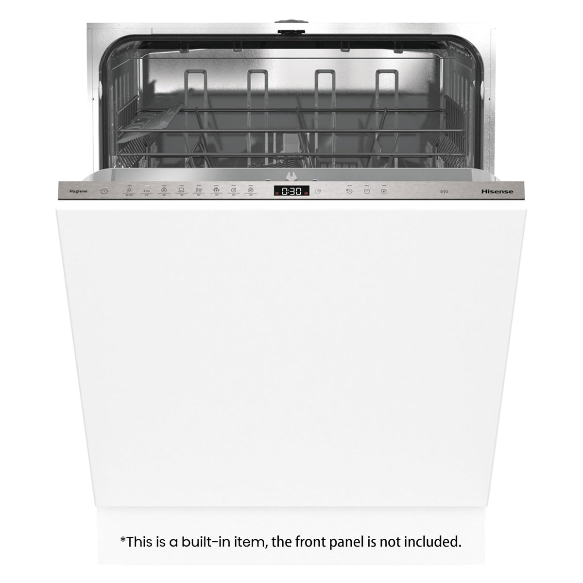 Hisense Fully Integrated Standard Dishwasher - Silver with Fixed Door Fixing Kit HV623D15UK - D Rated