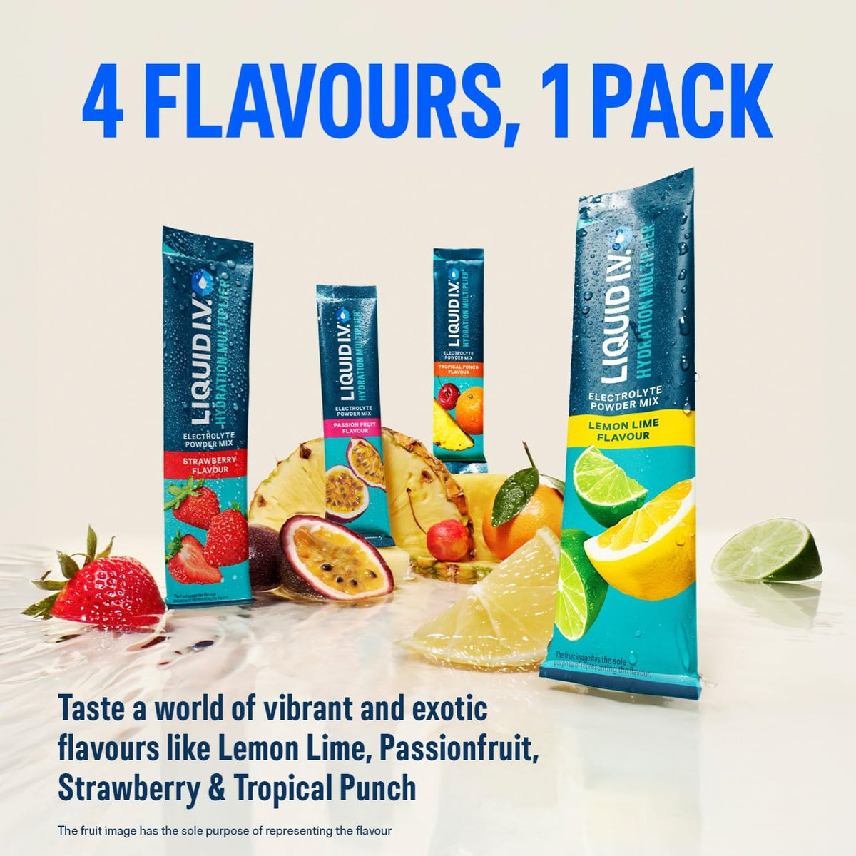 Liquid I.V. Hydration Multiplier Electrolyte Mix, Passion Fruit, 16 Sticks
