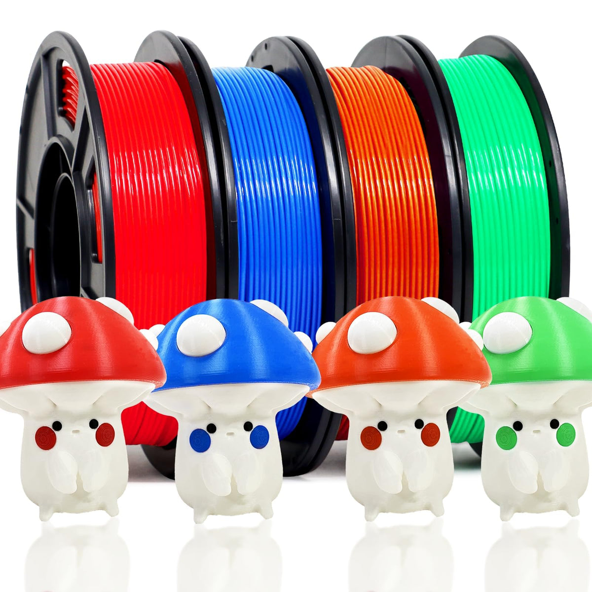 Reprapper 4X 250g Color Pack – Dual Color PLA Filament 1.75mm for 3D Printer & 3D Pen, Multicolour Filament, 4 x 250g Matte Red/Blue, Matte Purple/Green, Silk Red/Blue, and Silk Purple/Green
