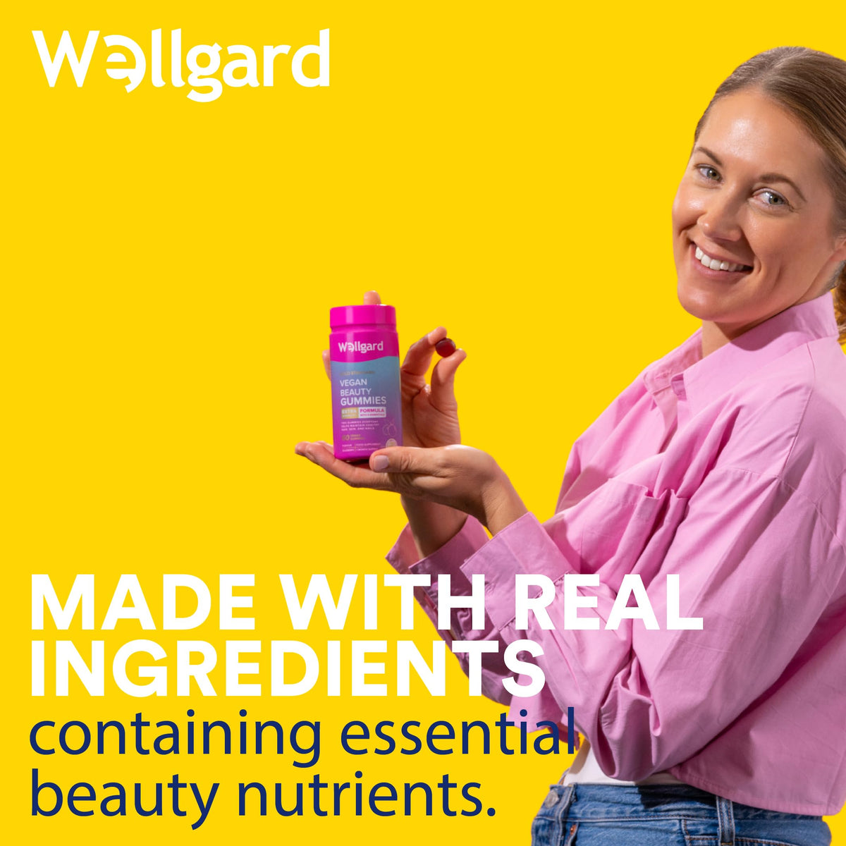 Wellgard Kids Calcium & D3 Gummies - 2 Month Supply - Vegan Chewable Calcium and Vitamin D3 Gummies, Mixed Berry Flavour
