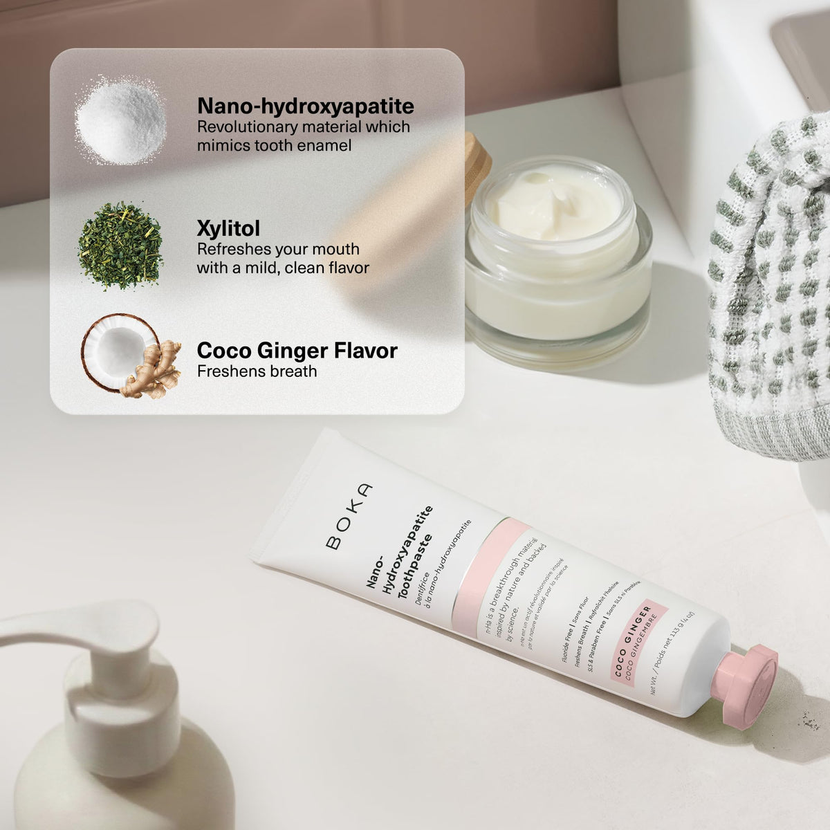 Boka Toothpaste - Fluoride Free Toothpaste, Nano Hydroxyapatite Toothpaste