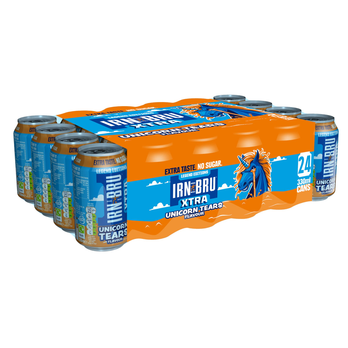 IRN-BRU Carbonated Soft Drink, 24 Pack, 330ml Cans