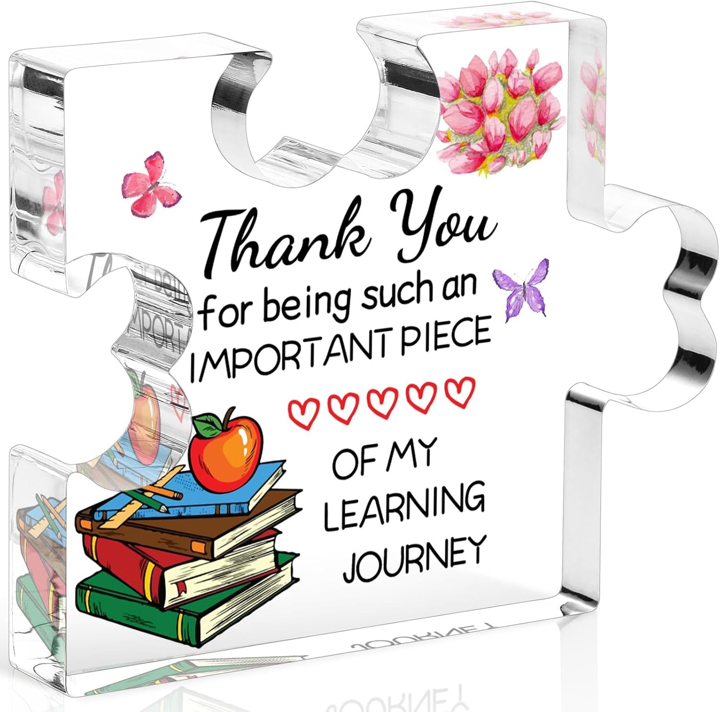 Welsky Teacher Gifts, Teacher Gifts for Women Engraved Acrylic Block, Christmas Birthday Graduation Thank You Gift for Women Teacher, Acrylic Plaque, Room Decor