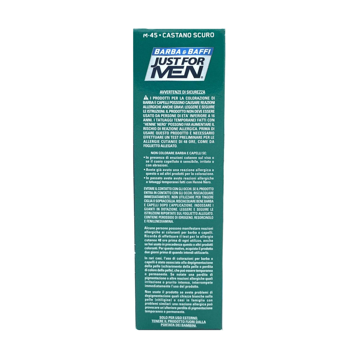 Just for men Moustache & Beard Dark Brown Dye, Eliminates Grey for a Thicker & Fuller Look M45
