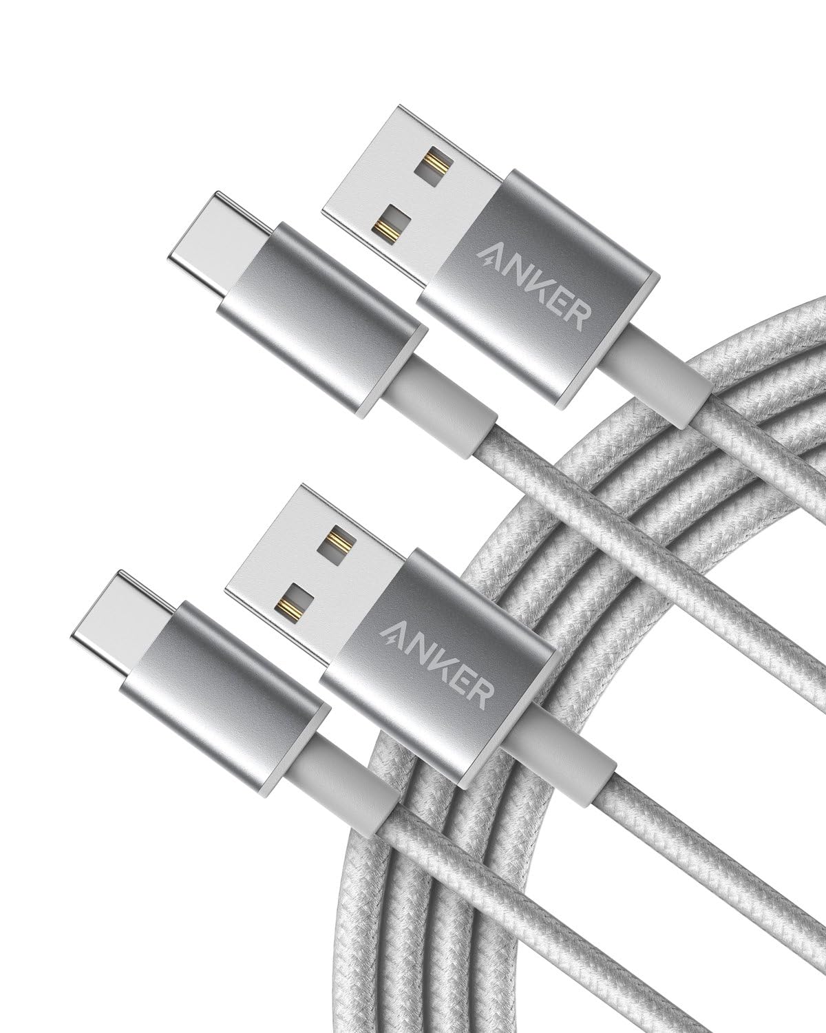 Anker USB C Charger Cable, 2-Pack 6 ft (1.8 m) USB to USB C Cable, USB A to USB C Braided Phone Charger Cable for iPhone 17/16/15, iPad Pro, Samsung Galaxy, and More(Black)