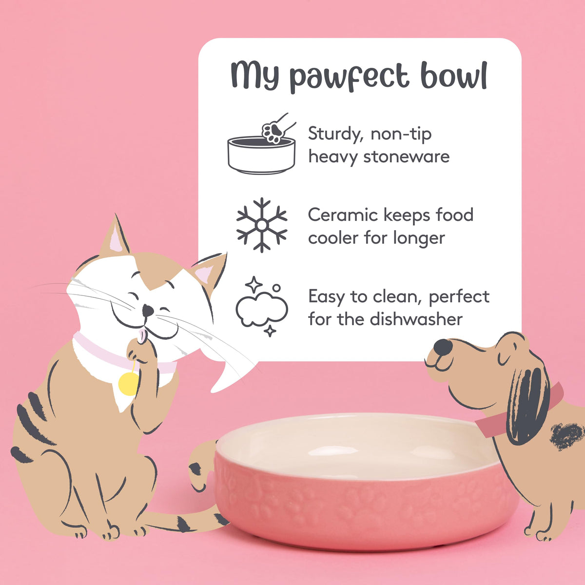 Mason Cash Colour Mix Cream Cat Saucer 13cm |200ml Durable Stoneware Pet Bowl for Food & Water | Dishwasher, Freezer & Microwave Safe