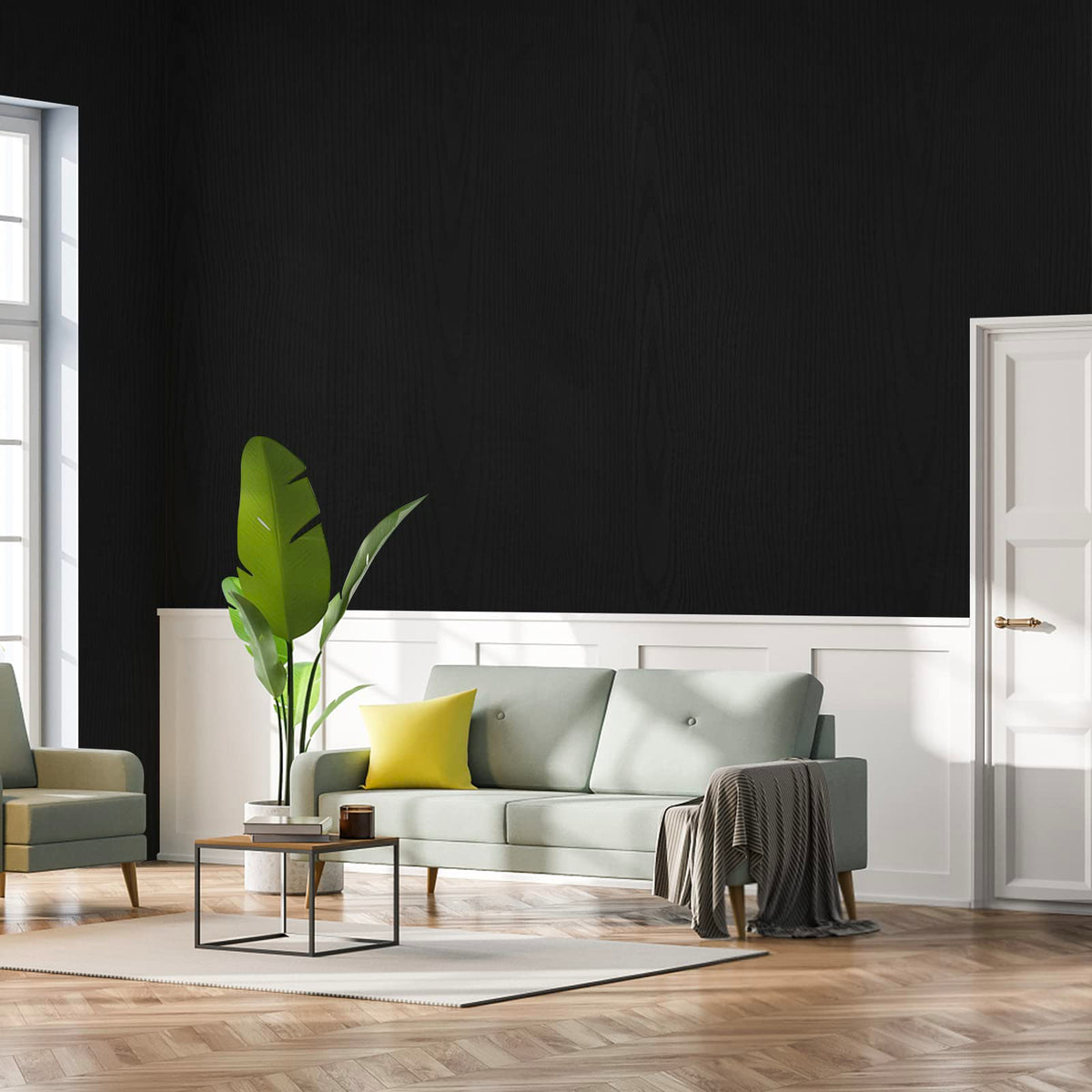 Abyssaly White Wood Effect Sticky Back Plastic for Furniture & Walls