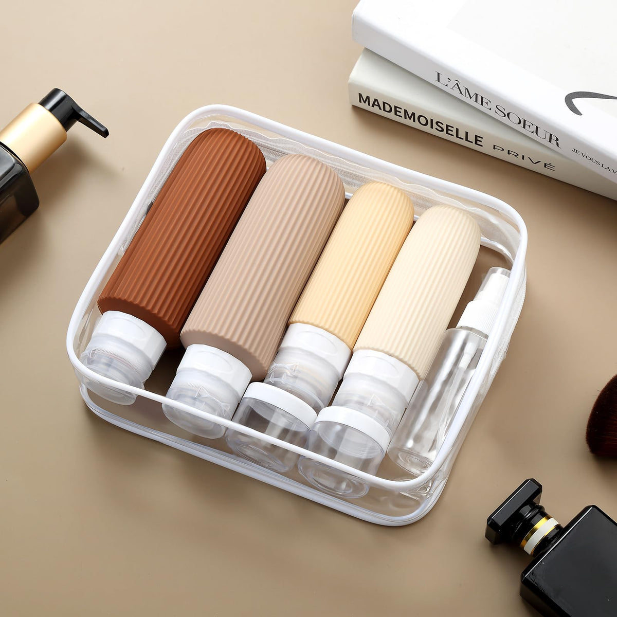 Mrsdry Travel Bottles for Toiletries, 16 Pack Silicone Travel Bottles Set, Leakproof Travel Size Toiletries, BPA Free Travels Containers for Toiletries, Traveler Accessories for Shampoo Conditioner