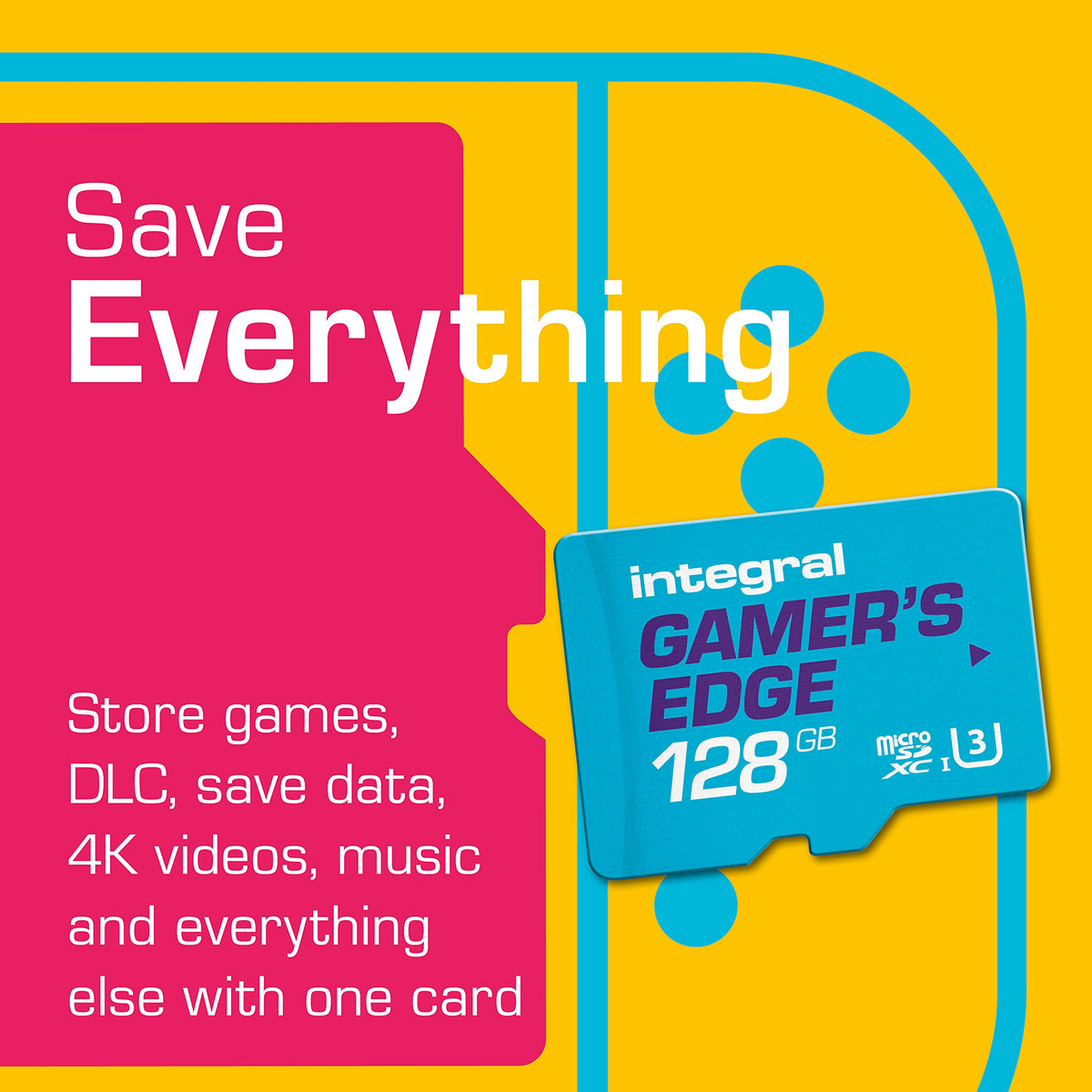 Integral 128GB microSD Card Premium High Speed 4K Video Memory Card - up to 100MB/s Read and 50MB/s Write UHS-I U3 Class 10 A1 App Performance - for Smartphones, Tablets, Drones and Game Consoles
