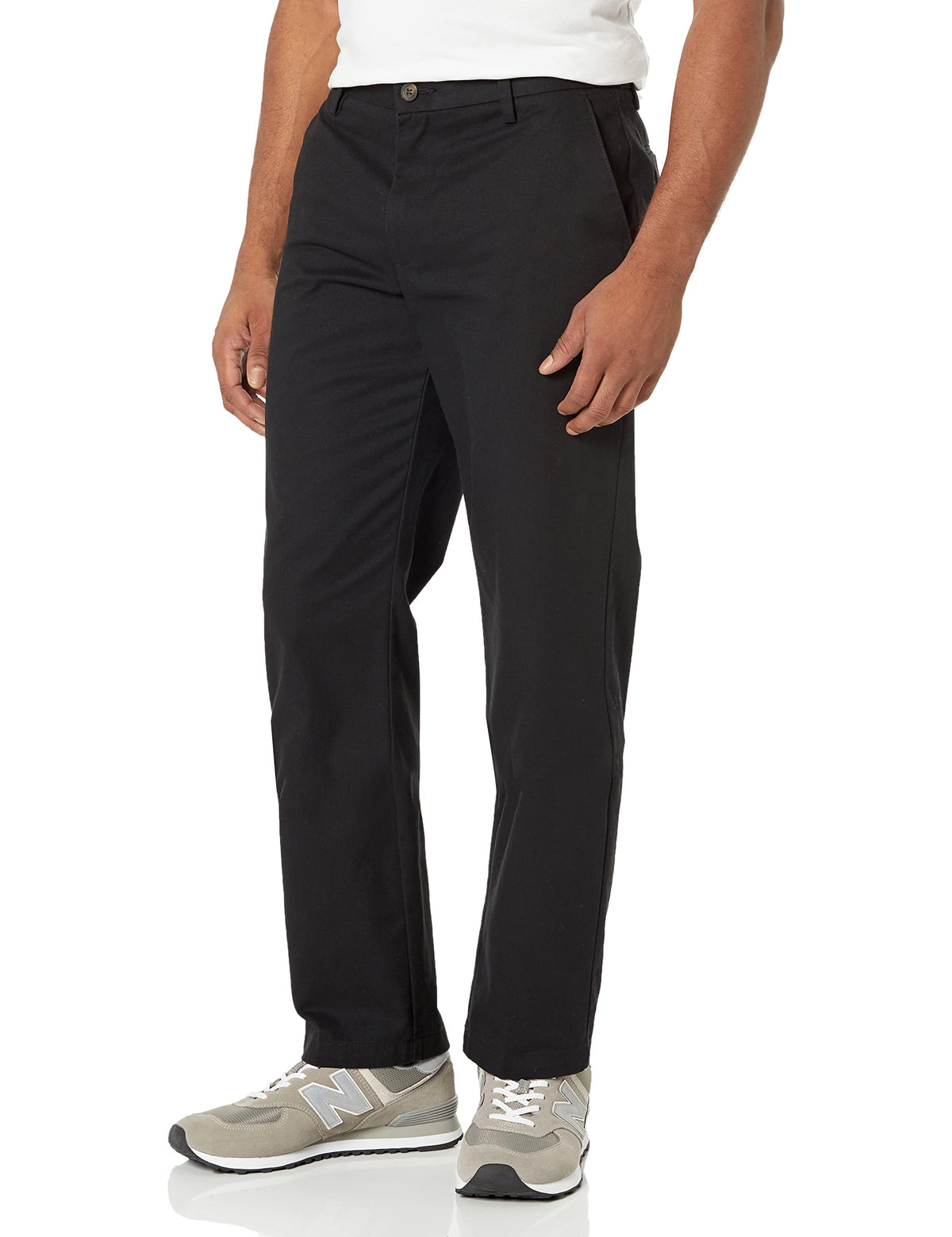 Amazon Essentials Men's Straight Fit Wrinkle-Resistant Flat-Front Casual Chino Trousers