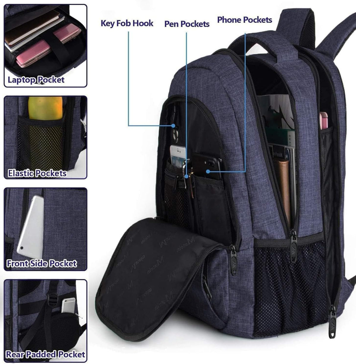 MATEIN Travel Laptop Backpack, Work Bag Laptop Bag, Rucksack for Men Work