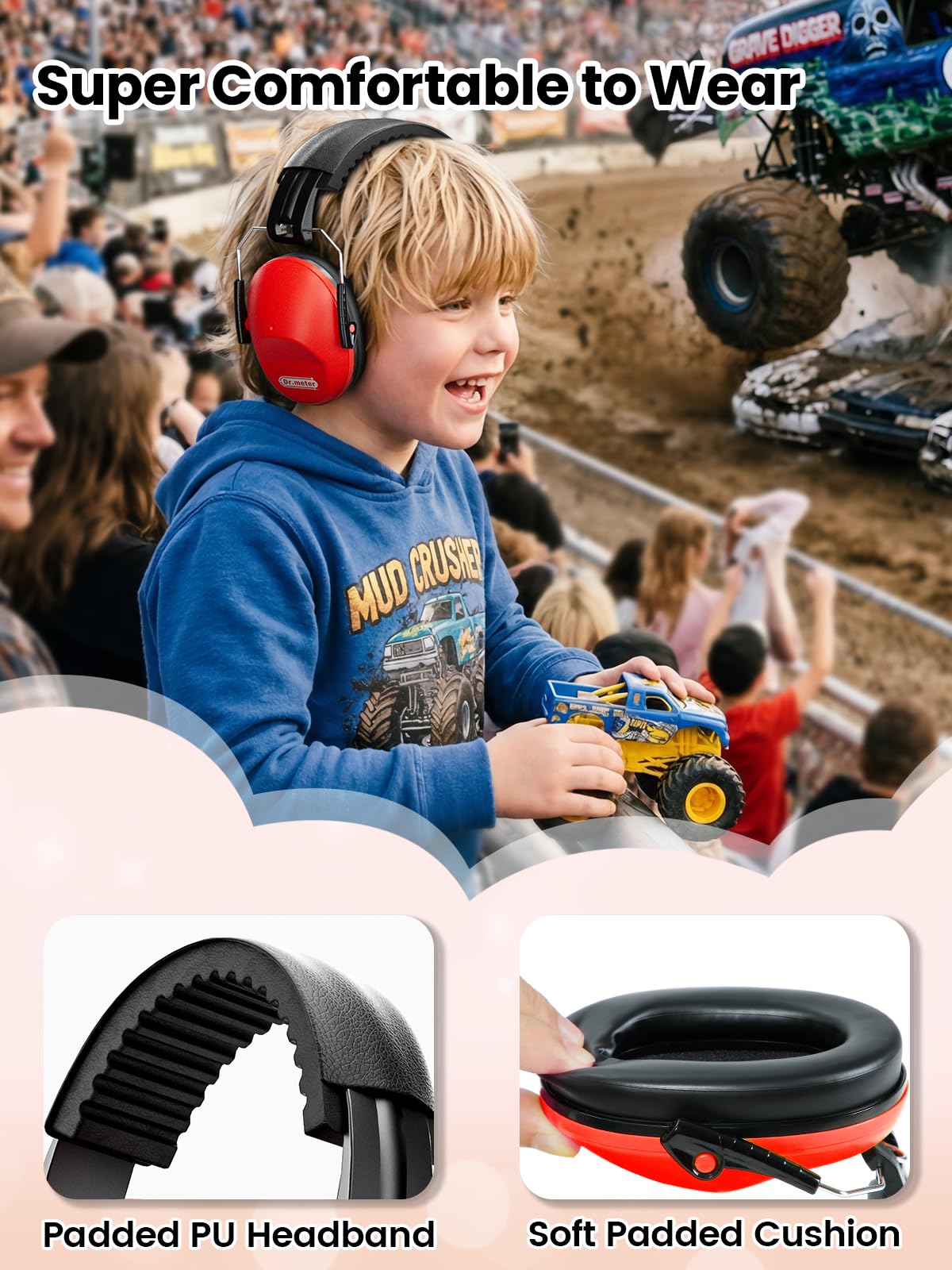 Dr.meter Ear Defenders Children SNR 27.4dB for Autism, Sensory Needs