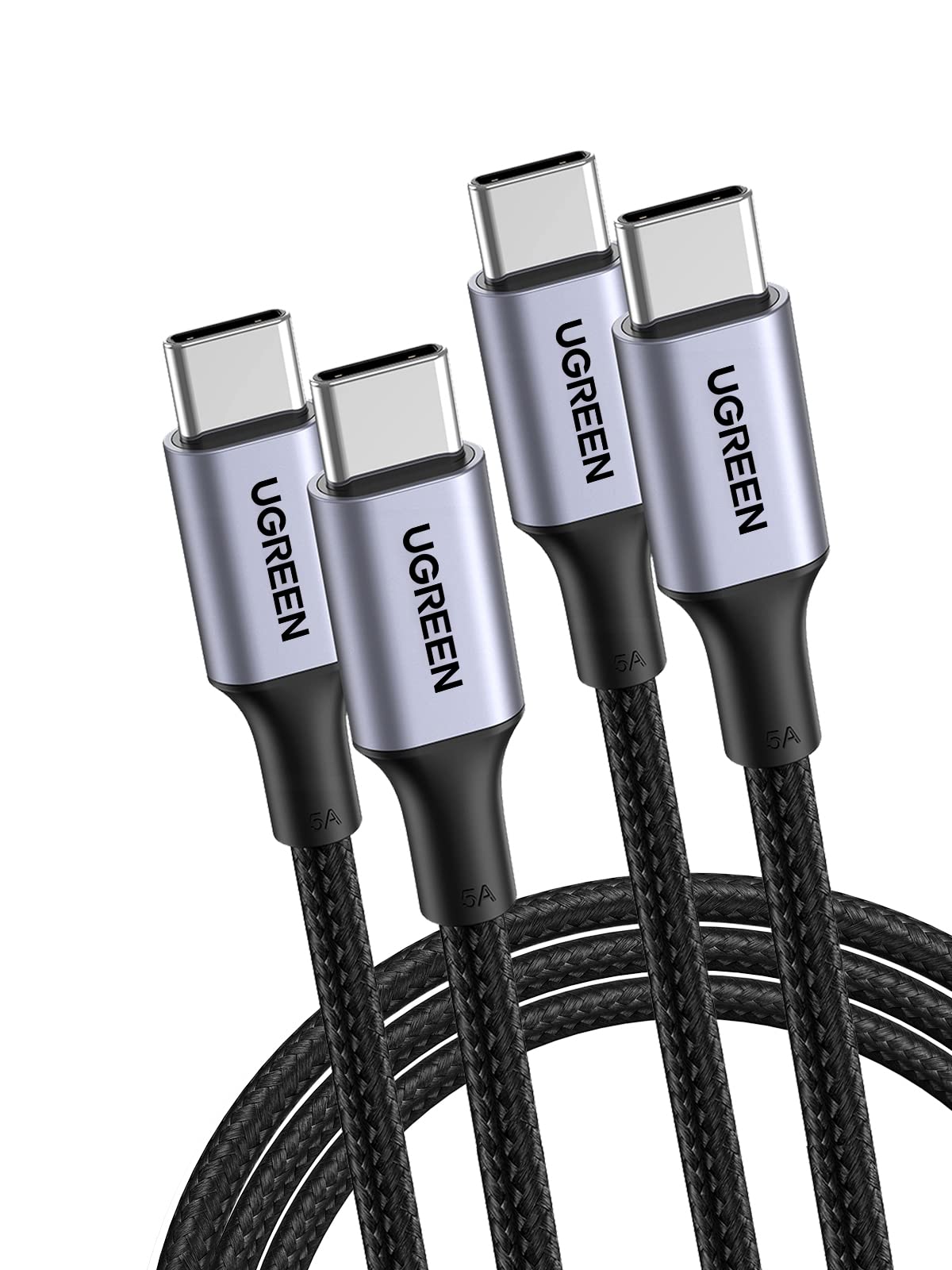 UGREEN 2 Pack USB C to USB C Charger Cable 100W 65W USB C Charger Cable, 2M