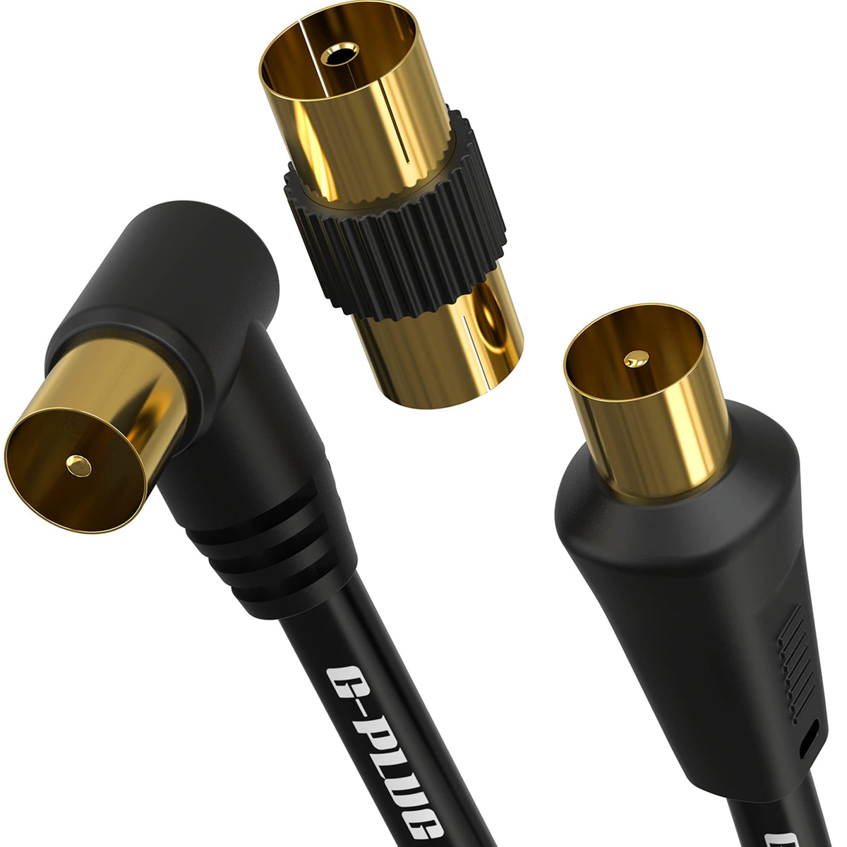G-PLUG 2m TV Aerial Cable, Coaxial Cable for Freeview, Sky Box and Freesat