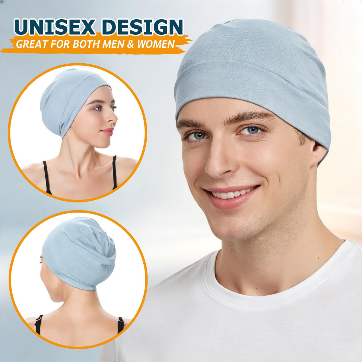 EINSKEY 100% Cotton Skull Caps for Men, Multipurpose Daily Wear Beanie Hat